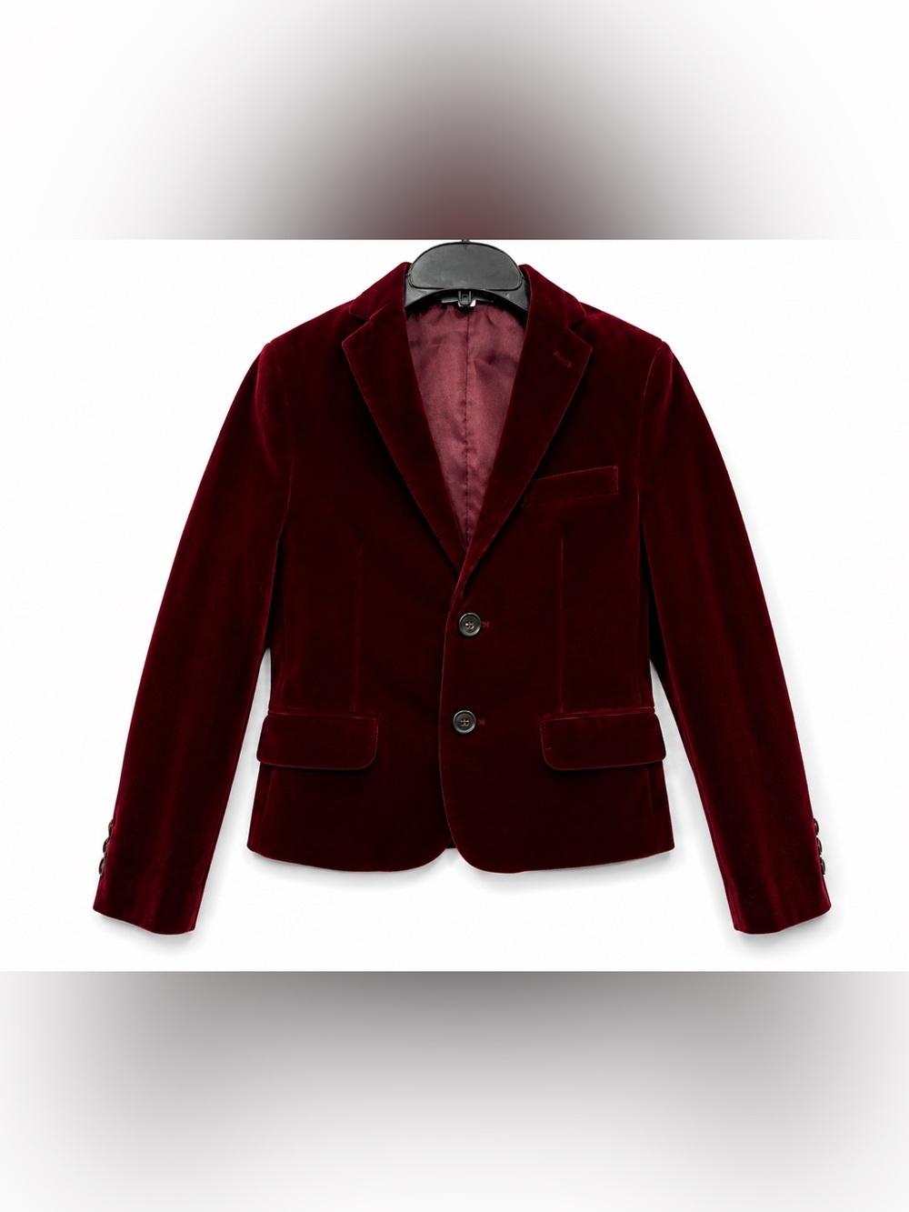 Class Club Boys Modern Fit Burgundy Velvet Blazer Jacket Size 8